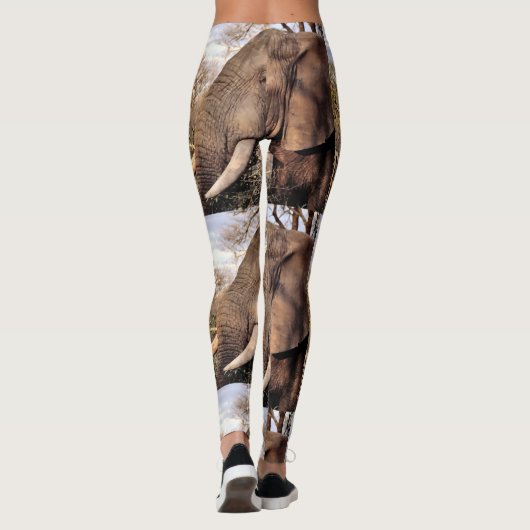 Leggings L'Amant éléphant de la faune (Dos)