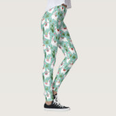 Leggings Lamas mignons sur le motif turquoise (Droite)