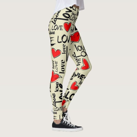Leggings L'amour avec les coeurs (Droite)
