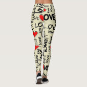 Leggings L'amour avec les coeurs (Dos)