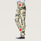 Leggings L'amour avec les coeurs (Gauche)