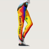 Leggings L'amour de la fierté progressiste est l'amour (Droite)