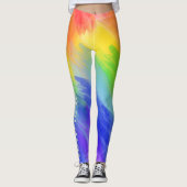 Leggings L'amour est amour LGBT Typographie Aquarelle Arc-e (Devant)
