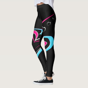 Leggings L'amour est une trace de coeurs