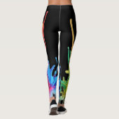 Leggings Lampe à lave arc-en-ciel colorée Abstraite (Dos)