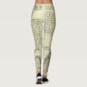 Leggings L'anatomie de la main humaine de Léonard de Vinci (Dos)