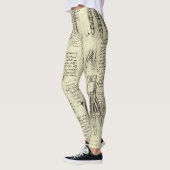 Leggings L'anatomie de la main humaine de Léonard de Vinci (Gauche)