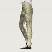 Leggings L'anatomie humaine de Léonard de Vinci, Torse fémi (Gauche)