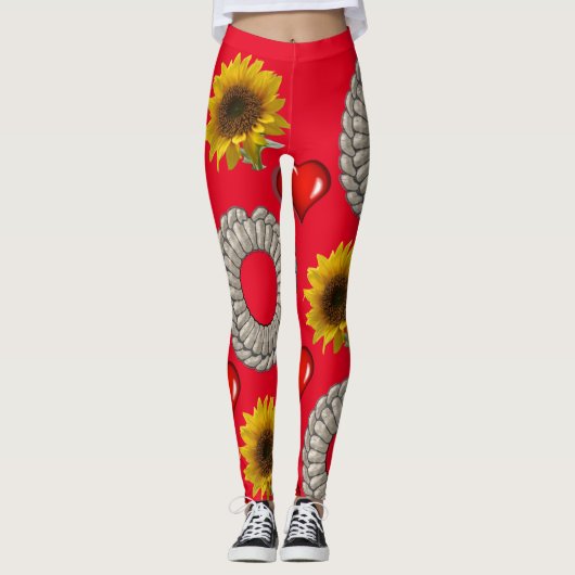 Leggings Lang Zonnebloem (Voorkant)