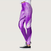 Leggings L'ange pourpre givré rêve des guêtres d'aerographe (Gauche)