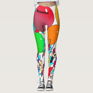 Leggings L'anniversaire célèbrent des guêtres de joyeux
