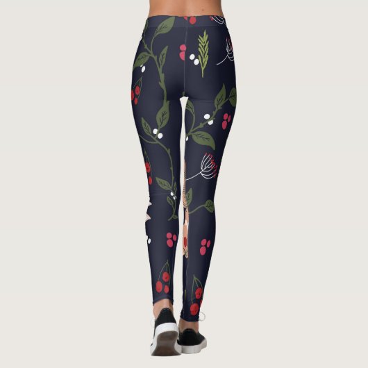Leggings Lapin d'art populaire scandinave (Dos)