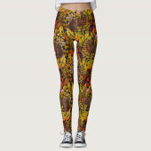 Leggings Lapin d'automne en noir (Devant)