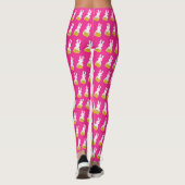 Leggings Lapin de Pâques avec panier Fuchsia Arrière - plan (Dos)