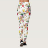 Leggings Lapin de Pâques et guêtres mignons d'oeufs (Dos)
