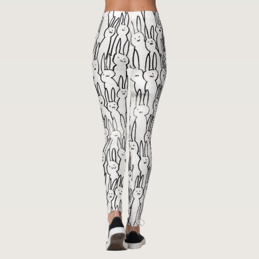 Leggings Lapins blancs mignons (Dos)