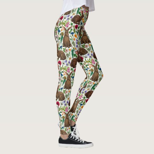 Leggings Lapins et fleur sauvage (Droite)