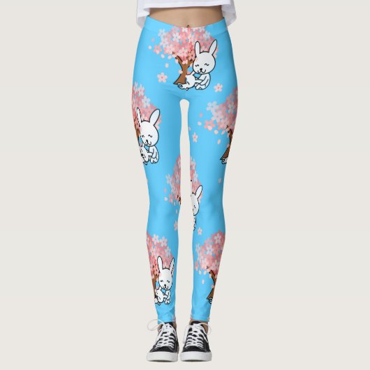 Leggings lapins floraux (Devant)
