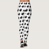 Leggings lapins lapins en silhouette noire (Dos)