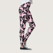 Leggings Lapins roses Motif Black BG (Droite)