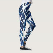 Leggings L'aquarelle de cobalt couvre de tuiles IV (Droite)