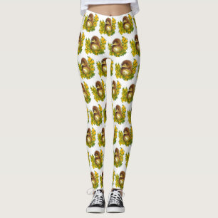Leggings L'aquarelle mignonne de fantaisie de hérisson a