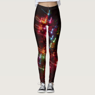 Leggings L'arbre de Noël allume des guêtres