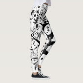 Leggings L'arbre de vie noir et blanc (Droite)