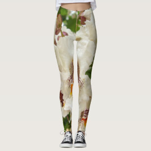 Leggings L'arbre d'haricot indien fleurit des guêtres