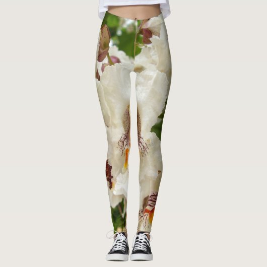 Leggings L'arbre d'haricot indien fleurit des guêtres (Devant)