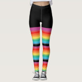 Leggings L'arc-en-ciel barre de fausses chaussettes serrées (Devant)