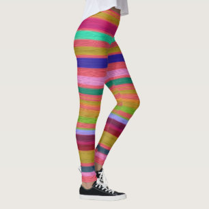 Leggings L'arc-en-ciel coloré d'amusement barre rétro