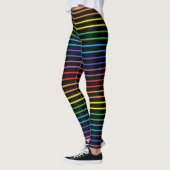 Leggings L'arc-en-ciel décrit barre le noir (Gauche)