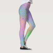 Leggings L'arc-en-ciel en pastel de motif d'échelles de (Droite)