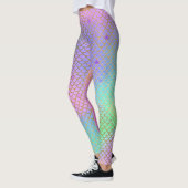 Leggings L'arc-en-ciel en pastel de motif d'échelles de (Gauche)