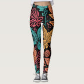 Leggings Large Whimsical Leaves (Devant)