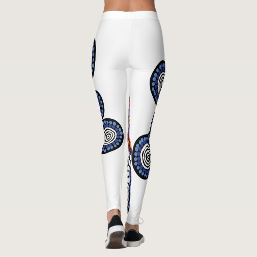 Leggings L'art aborigène australien multicolore (Dos)