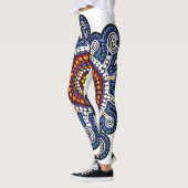 Leggings L'art aborigène australien multicolore (Gauche)