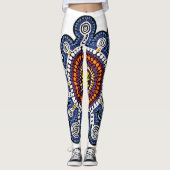Leggings L'art aborigène australien multicolore (Devant)