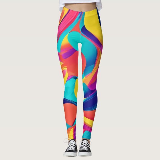 Leggings L'art Abstrait en effervescence (Devant)