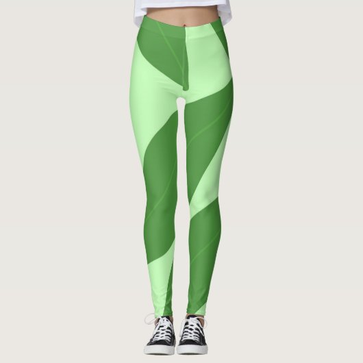 Leggings L'art abstrait feuille (Devant)