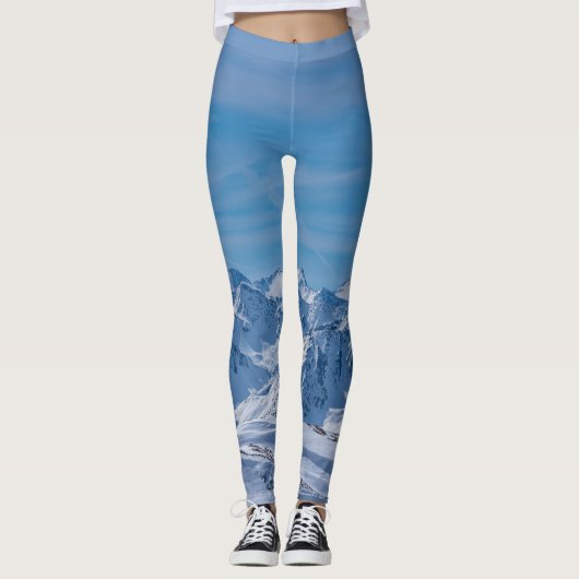 Leggings L'art de la nature aux merveilles hivernales (Devant)