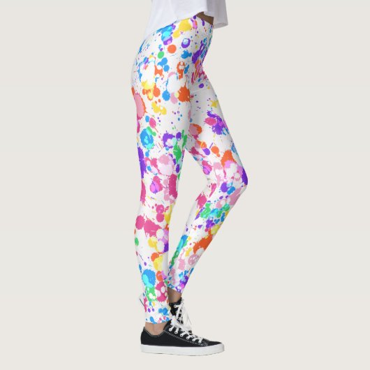 Leggings L'art d'éclaboussure d'arc-en-ciel coloré (Droite)