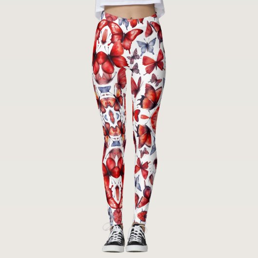 Leggings L'art des papillons aquarelles (Devant)
