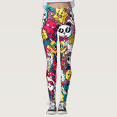 Leggings L'art doodle japonais (Devant)