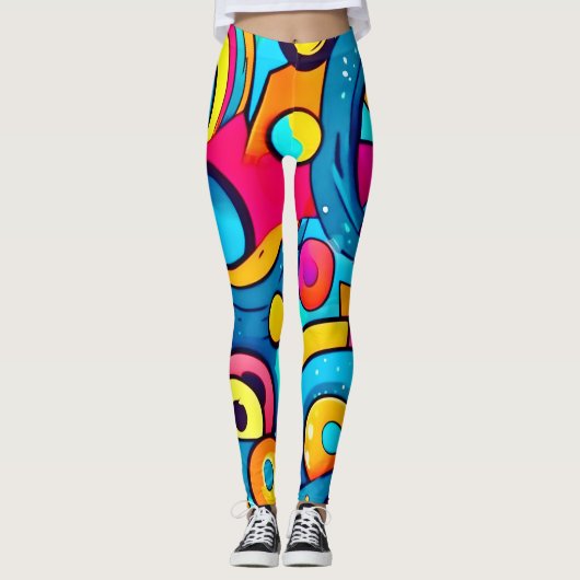 Leggings L'art du carnaval cosmique (Devant)
