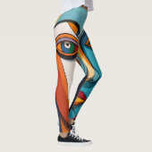 Leggings L'art facial coloré Abstrait (Droite)