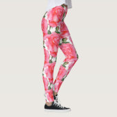 Leggings L'art floral des roses roses roses (Droite)
