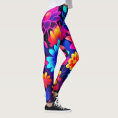 Leggings L'art floral du néon (Droite)