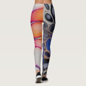 Leggings L'art indie violet, éthérée et dynamique (Dos)